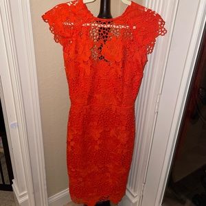 ASOS Orange Dress Size 4 (tall) Runs Small